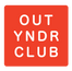 OUT YNDR CLUB logo, bright red square with white stacked text