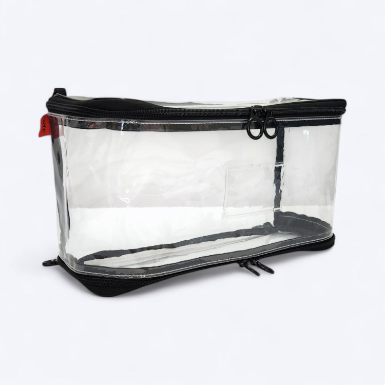 OUT YNDR CLUB Medley baby bag wet clothes and swim pod with zipper top and bottom, front angled view empty, baby bag compartment